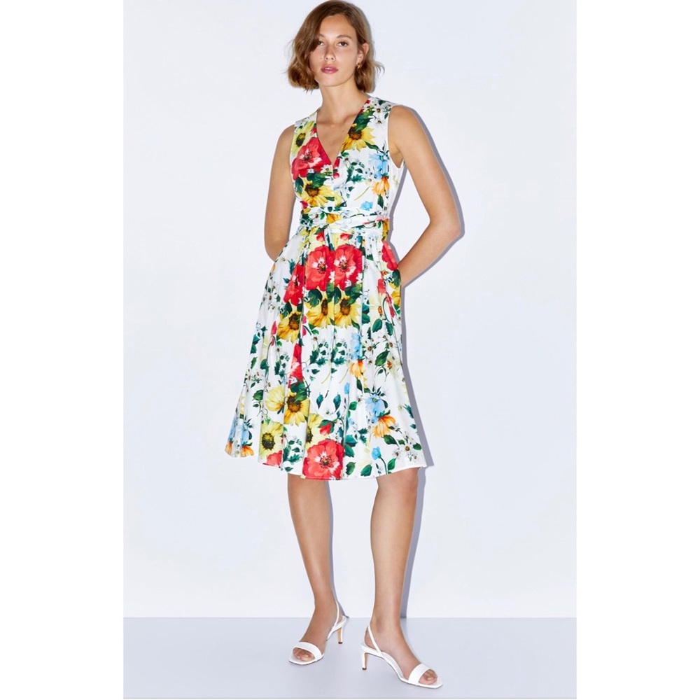 NWT! Zara Flora Print Dress - Size Small